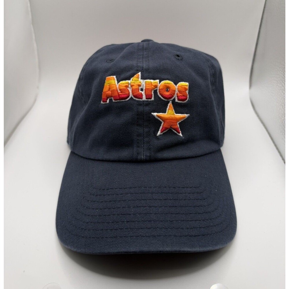 ‘47 Houston Astros Navy Logo Cooperstown Collection Clean Up Script Hat Cap